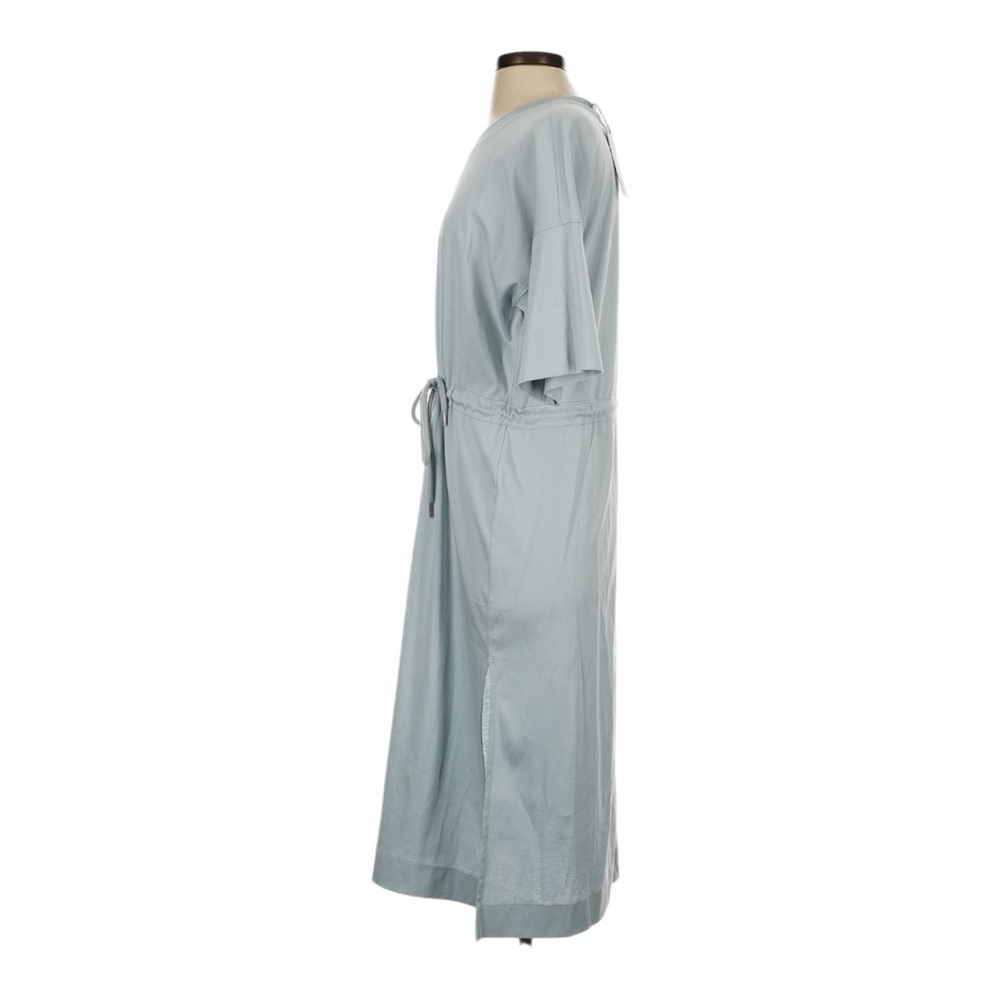 NWOT! Everlane The Luxe Cotton Tie-Front Tee Dress in Sky Slate Blue. Size Small - Picture 6 of 13